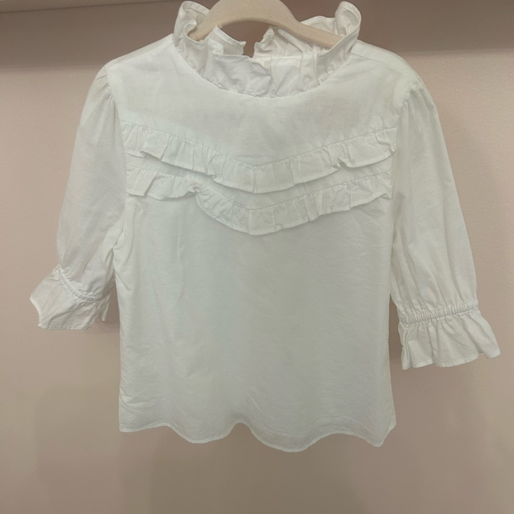 Janie and Jack White Ruffle Blouse